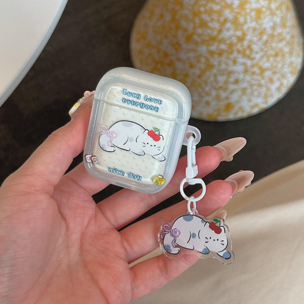 Japan and Korea cherry cat AirPods 1 /1 protective case pro1 apple bluetooth 1/1 generation earphone case pendant