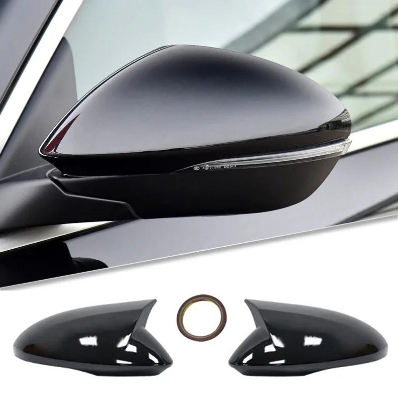 

For Alfa Romeo Stelvio 2016-2020 Side Mirror Cover Cap Glossy Black ABS Plastic Car Exterior Accessories