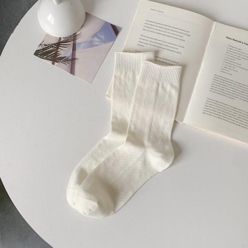 Women's Summer Thin Mesh Boneless Tube Cotton Socks