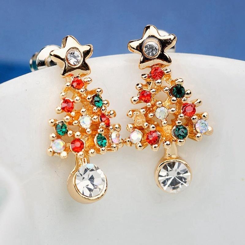 1 Pair Elegant Lady Christmas Tree Star  Earrings  Jewlery
