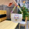 Kawai Bear Coin Bags Purse Laser Pouch Cylinder Bag Girl‘s Rainbow Chain Mini Lipstick Organizer Earphone Keychain Storage Bag