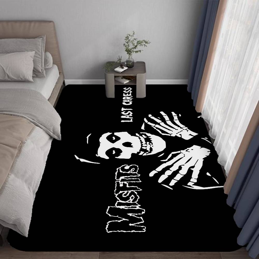 Punk Band The Misfits Room Mats Retro Multiple Choice Living Room Kitchen Rug Non-Slip Welcome Rug