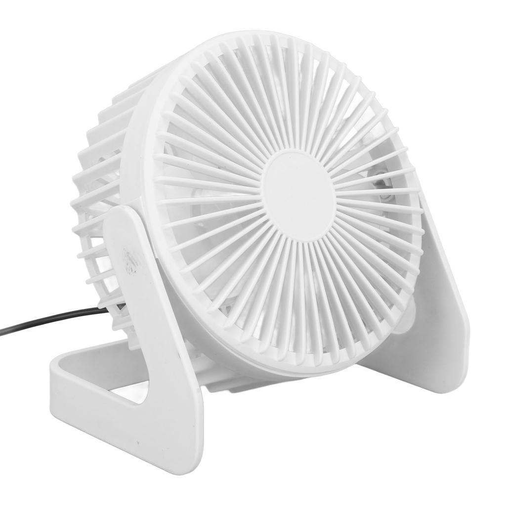 USB Fan 360 Degree Regulable Quiet Operation Portable 5V 2.5W 13x13x10cm Plastic Table Fan for