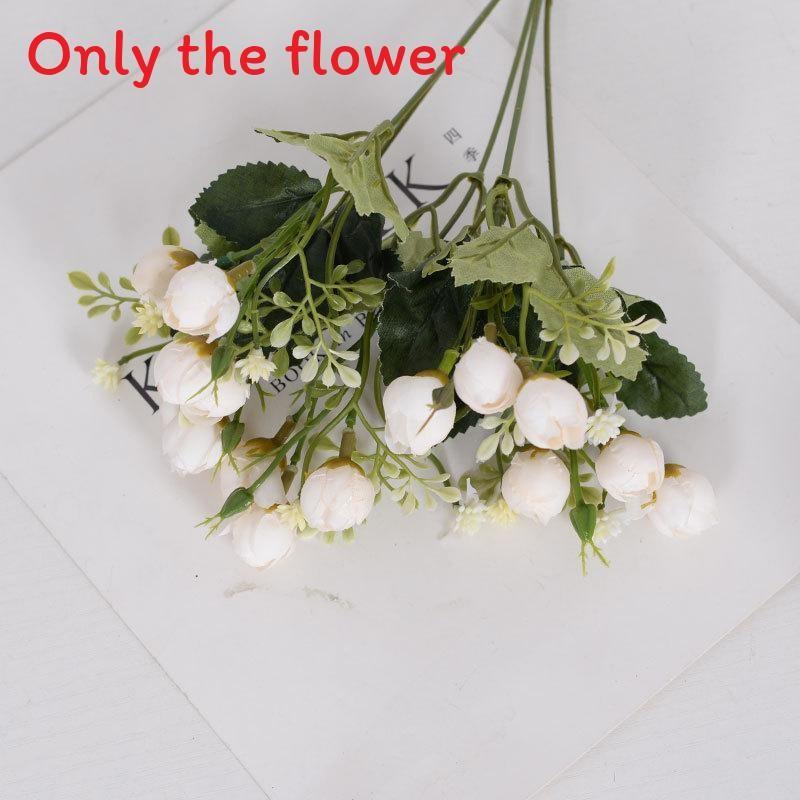 Simulated Rose Small Bouquet Multi Head Flower Bud Wedding Hotel Home Decoration