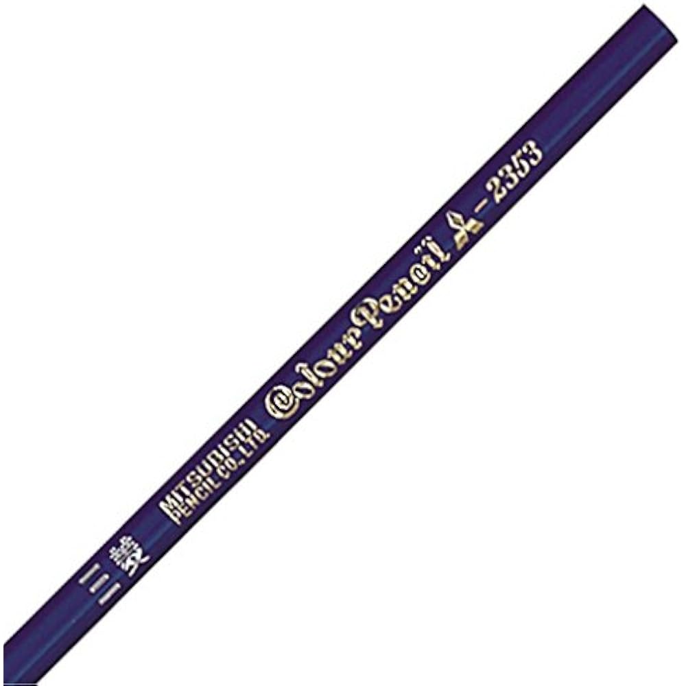 Mitsubishi Pencils K2353 Colored Pencils, Indigo, Blue, 12 Packs