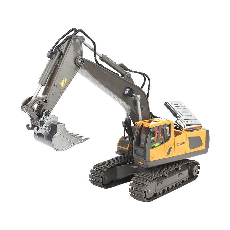Free Shipping Remote Control Alloy Excavator, Engineering Vehicle, Dump Truck & Bulldozer Toy for Kids
