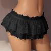 Women Sexy Lace Panties Ruffle Trim Lingerie Briefs Soft Comfortable Briefs Lolita Pink White Black