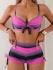 Cikini Letní Plážový Dámský Bikini Set Tie-Dye S Kroucením Vpředu A Řasenými Spodními Díly Na Dovolenou