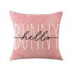 Pink Pillow Case Easter New Pillow Hand-painted Printed Linen Sofa Pillow Spring Decorative Pillow