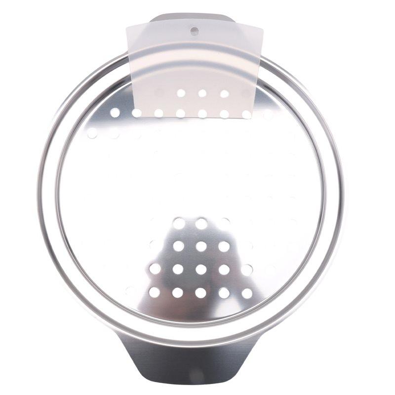 M-Modern-Stainless Steel Spaetzle Maker Lid With Scraper Traditional German Egg Noodle Maker Pan Pot Spaghetti Strainer