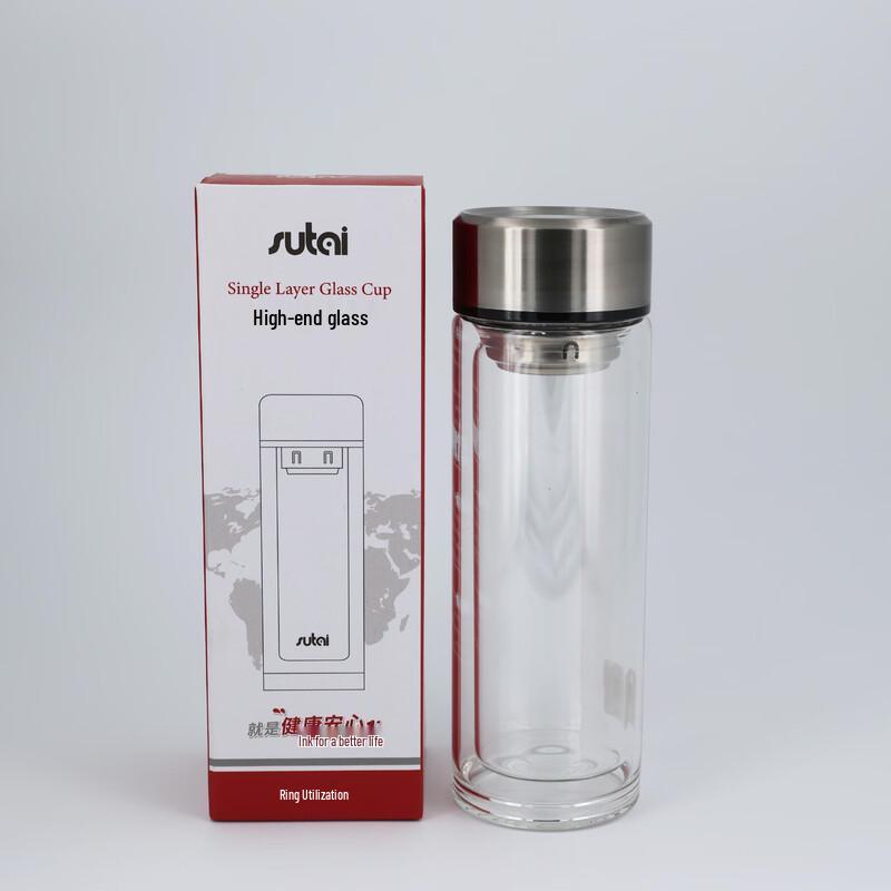 Sutai 320ML Double Wall Heat-Resistant Glass Mug