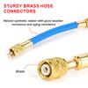 R134A  Car Refrigeration Air Conditioning AC Diagnostic Manifold Pressure Gauge Hoses Tool With Ball Valve Tricolor Tube Kit
