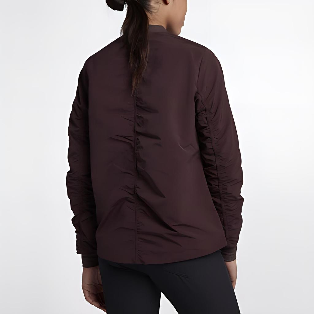 Nike Solid Color Casual Zip Sports Jacket Women Jackets Deep-Purple 930154-652