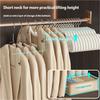 Short-Neck Clothes Hangers, 30 Pack with Soft Covering and Contoured Shoulders for Space-Efficient Closet Storage