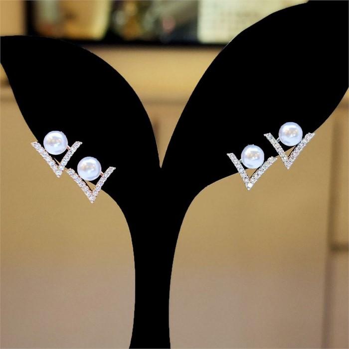 Volare Savezone03 Flat Pearl Silver Needle Earrings Sss1217 (10132031)