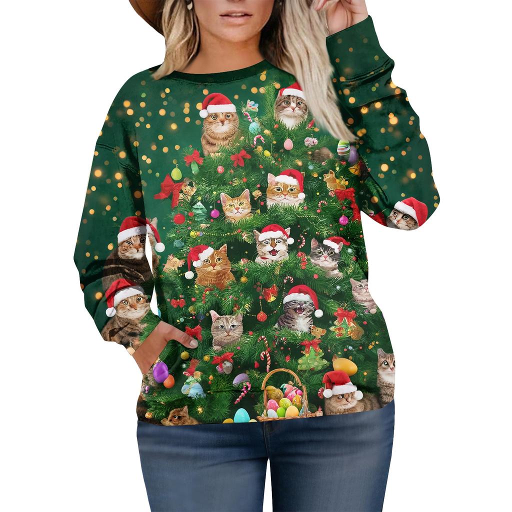 Christmas Sweatshirts For Women Sweater Cute Shirt Fall Pullover Top
