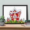 Diamant-Malerei Haus 5D DIY Diamant-Stickerei Weihnachten Mosaik Landschaft Bild von Strass Dekor für Zuhause