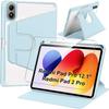 Case + Tempered Glass for Xiaomi Redmi Pad 2 Pro / Pad Pro 12.1 Inches, 360° Rotating Case - Blue