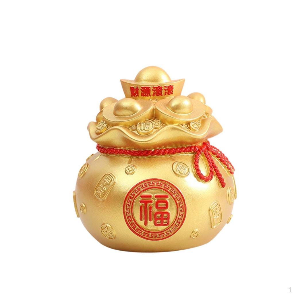 Wealth Ingot Ornament Business Opening Gift Fortune Bag Money Box Prosperity Symbol Chinese