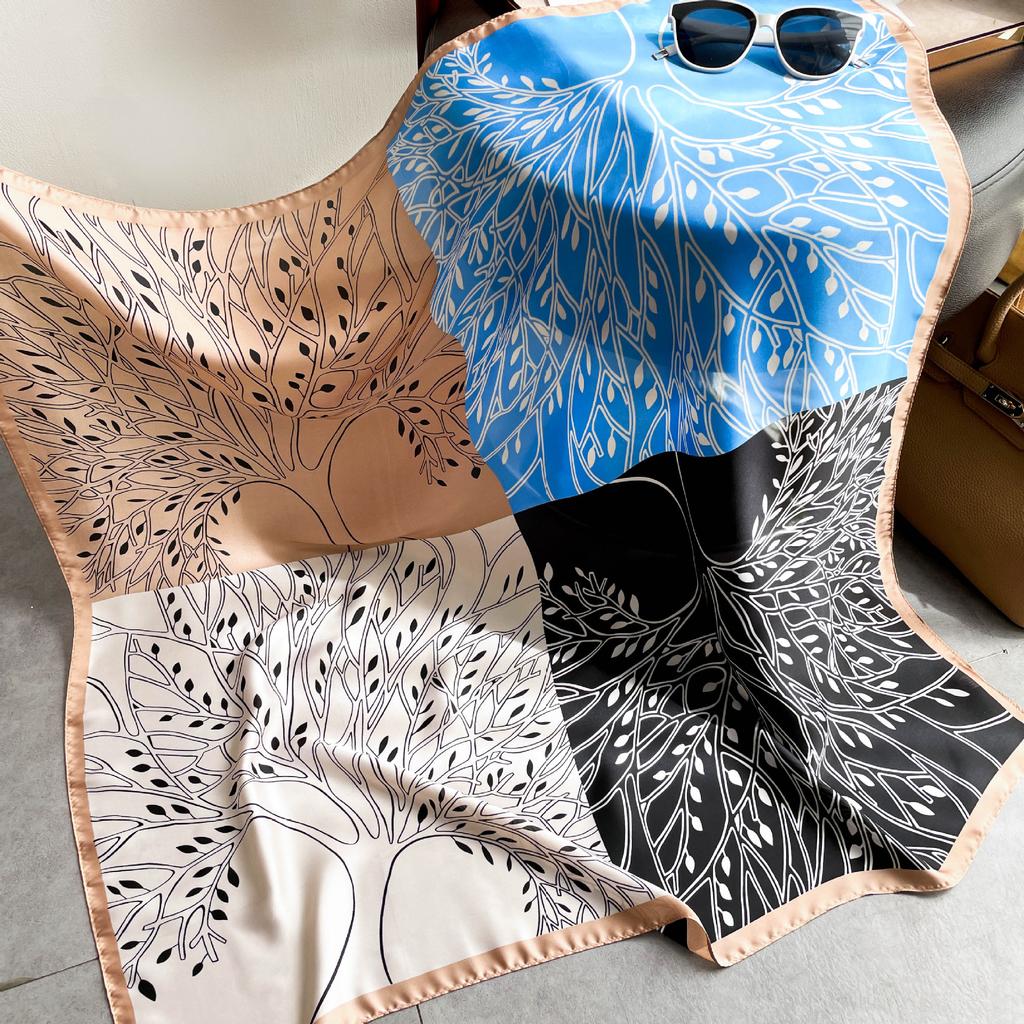 High-quality Luxurious Silk Scarves Headband Scarfs Neck Scarf For Women Chain Silk Scarf Women's Decorative Shawl