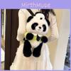 Panda Plush Police Backpack For Girls With Zipper Closure And Cartoon Design
