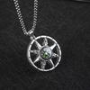 European and American Retro Compass Pendant Titanium Steel Necklace Versatile Fashion Hip-hop Long Sweater