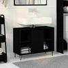 Bathroom Cabinet with Door Black 80 x 33 x 60 cm Engineered Wood