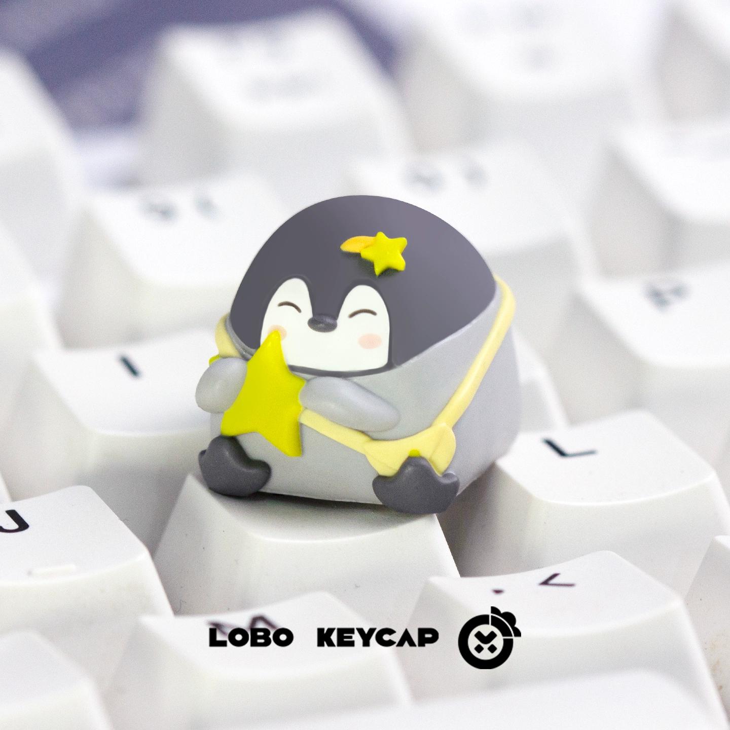

Animation Penguin Cute Keycaps Single Creative Mechanical Keyboard Keycaps Resin Esc Anime Periphery Gift For Kidss
