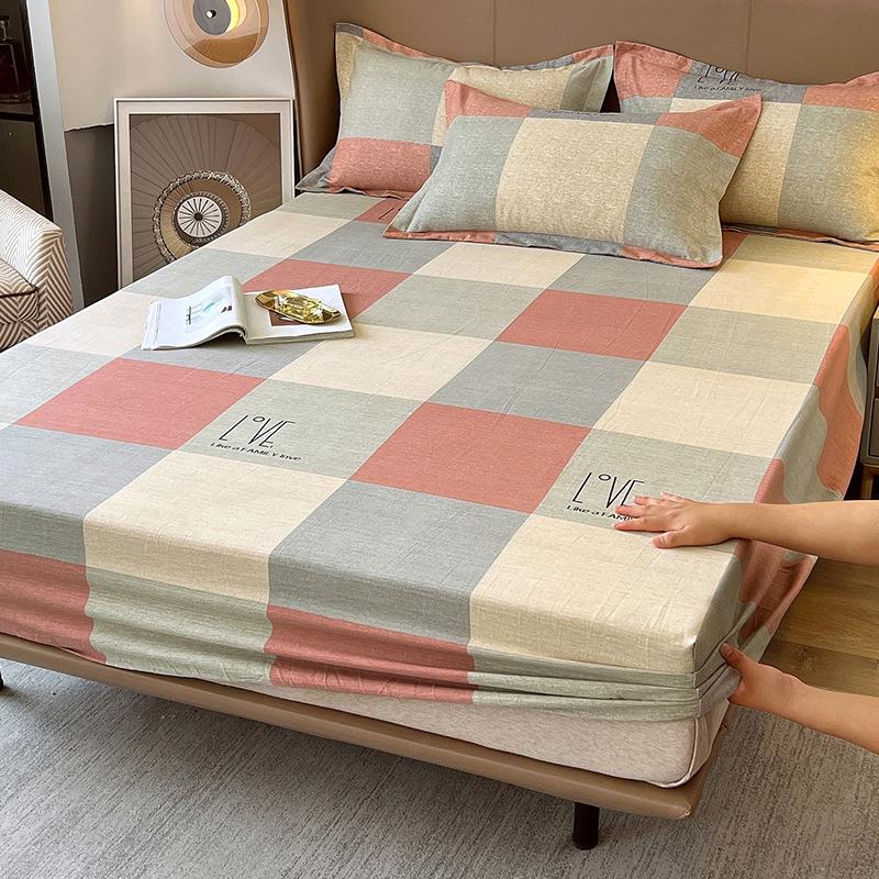 Thick Pure Cotton Flannel Fitted Bed Sheet: Non-Slip, All-Inclusive Mattress Protector