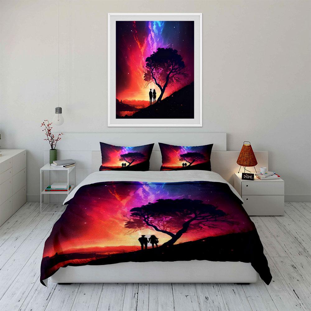 Romantic Sunset Art Set Soft Comfortable Duvet Cover Bedding Set Included 1*Duvet Cover & 2*Pillowcases, Gift