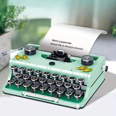 820PCS Typewriter Building Blocks Classic Creative Ideas Machine Retro  Micro Building Blocks Toy For Adults Kid Christmas Gifts
