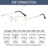 Square Eyeglasses Anti-Blue Light Reading Glasses Men Women Metal Optical Spectacle Eyeglass Progressive Near Far Glasses +1 ~+4