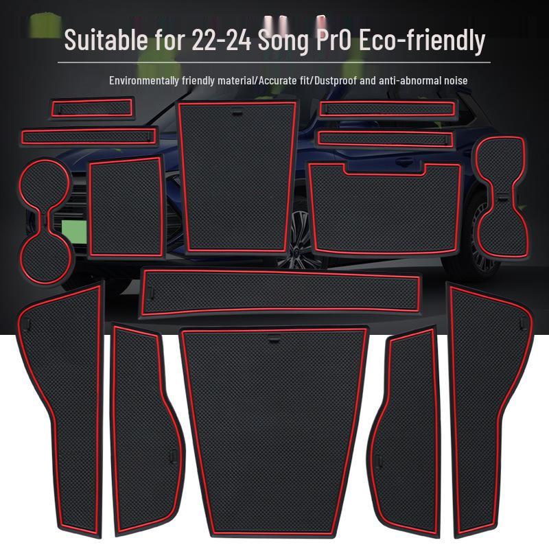 22 BYD Song Pro DMi Door Slot and Cup Holder Pads for Car Modification