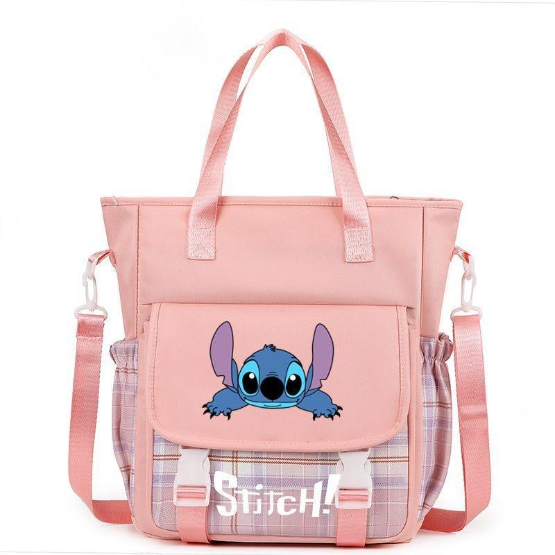 Lilo Stitch Kids Canvas Shoulder Bag With Colorful Print For Daily Use