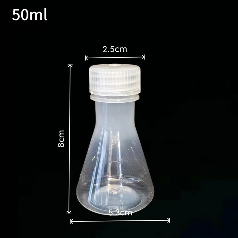 50Ml To 1000Ml Lab Plastic Erlenmeyer Flask Conical Container Bottle With Screw Cap For Laboratory Experiment