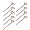 9pcs Soft Facial Fan Makeup Brush 3 Colors Aluminium Tube Face Applicator Brushes for Family Champagne Color