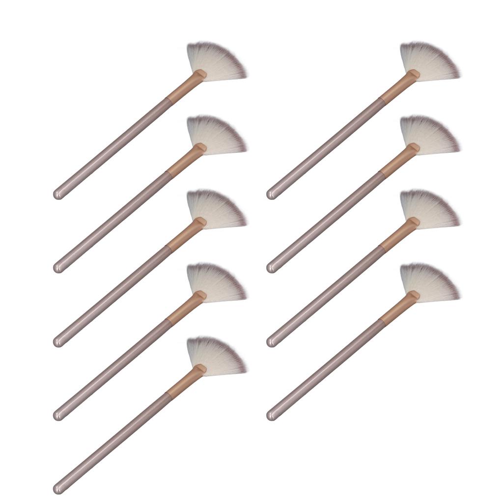 9 Stück Weicher Fächerpinsel für das Gesicht Make-up Pinsel 3 Farben Aluminiumhülse Gesichtsapplikator Pinsel für Familie