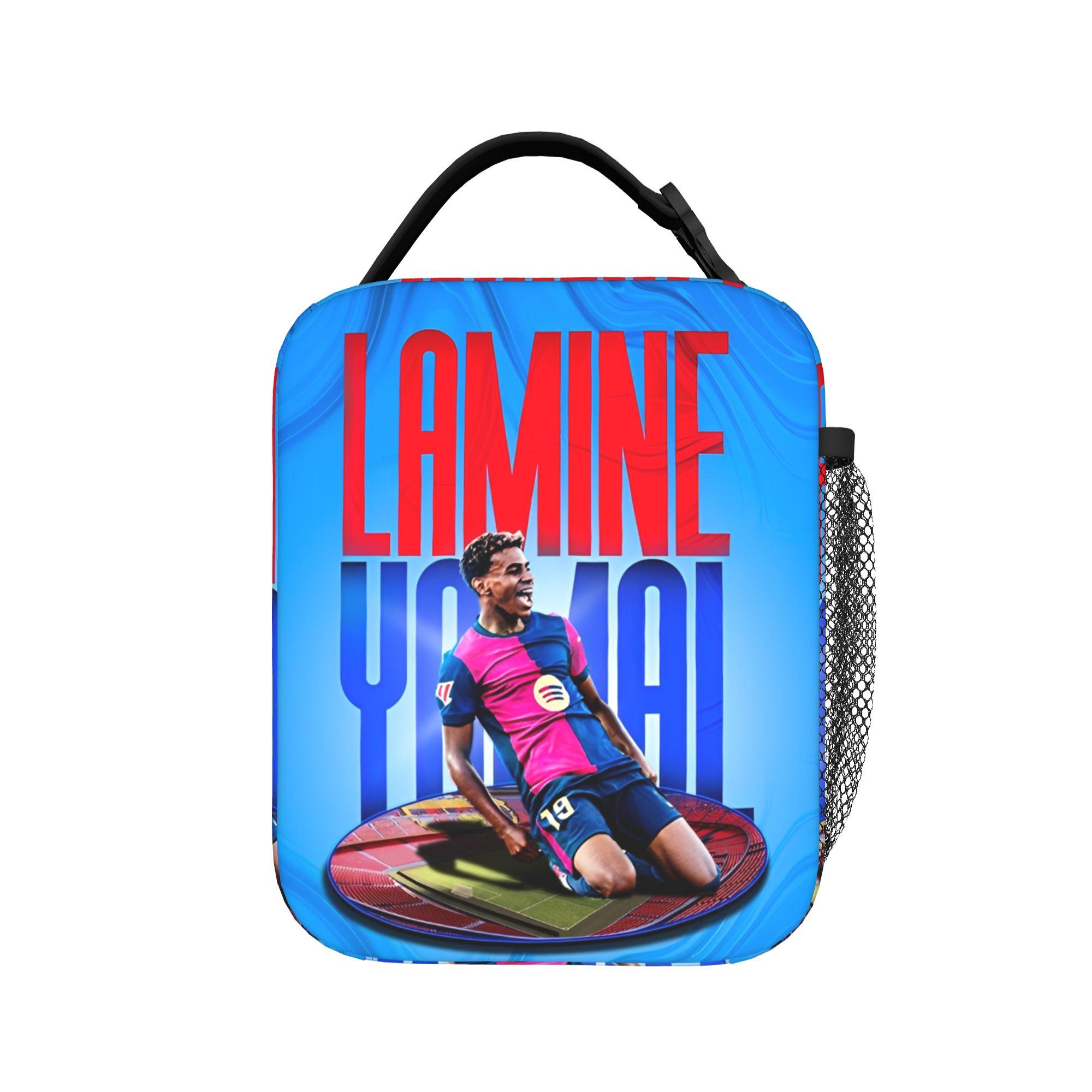 Voetbal 19 Lamine Y-Yamal Geïsoleerde Lunchtassen Koeltas Herbruikbaar, Maaltijdcontainer Grote Capaciteit Tote Lunchbox Voedselopbergzakken One Size