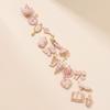 French-Style Powder Lace Pendant Delicately Dripping Oil Exquisitely Gold-Edged A Retro Girlish Accessory A Charming Design.