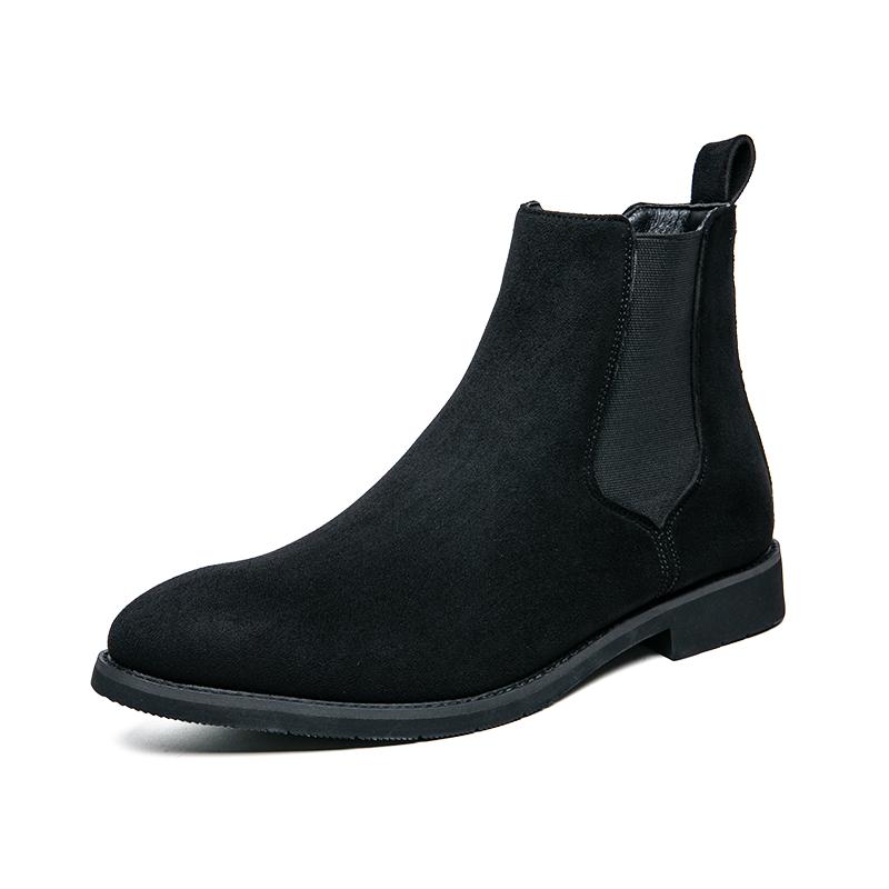 Fashion 2024 British Style Men Chelsea Boots Retro Suede Leather Boots Men Autumn Winter Casual Slip on Ankle Boots Men Plus Size 38-48