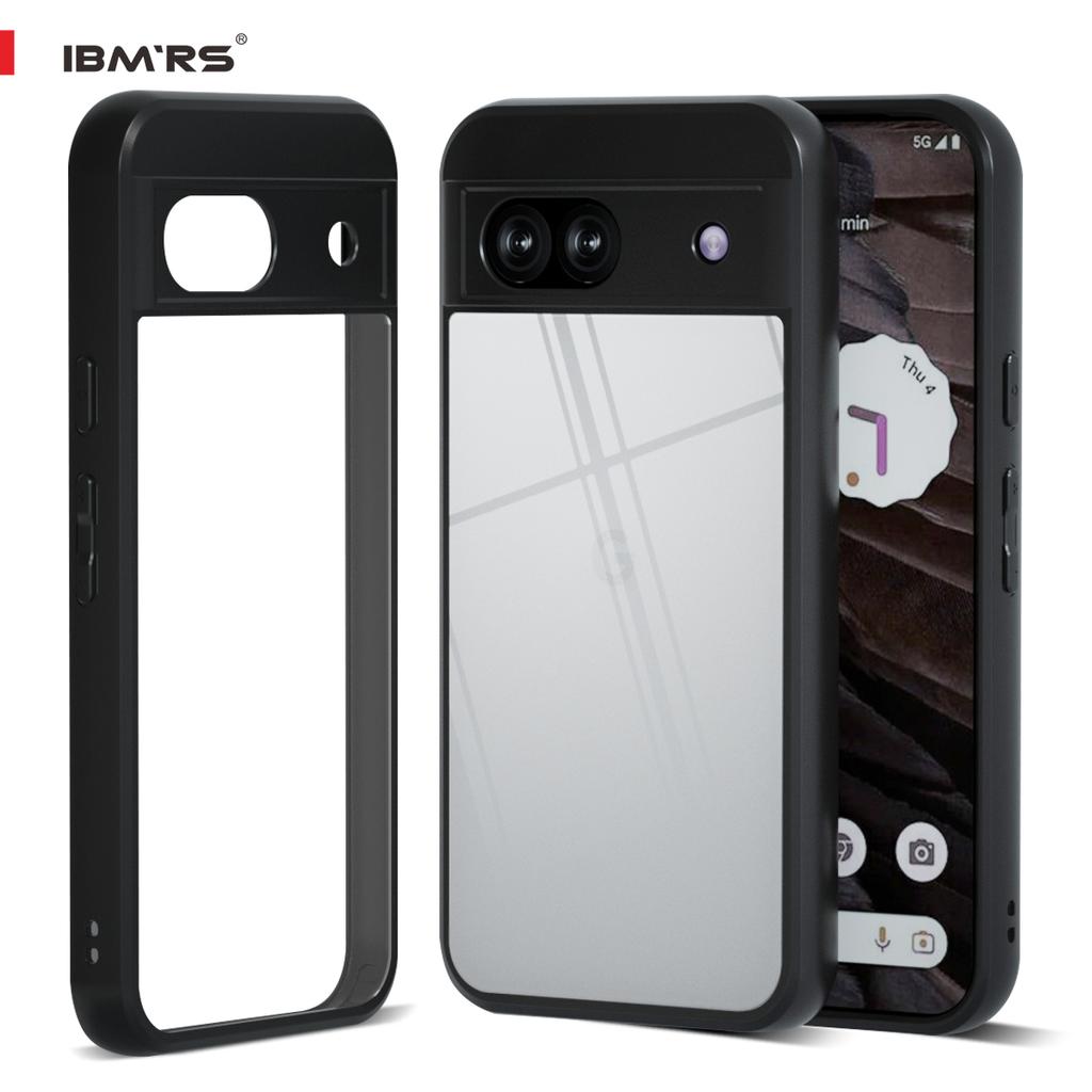 (Comes with wrist strap)IBMRS for Google Pixel 8a Case ,Camouflage PC Hard Back Soft edges Airbag Shockproof Transparent matte Back Cover Phone Case