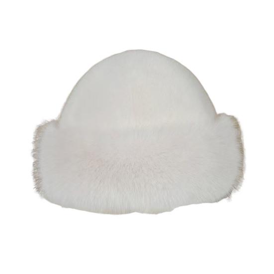 Faux Fur Winter Bucket Hat Solid Color Soft Texture Thickened Warm Plush Hat Gentle
