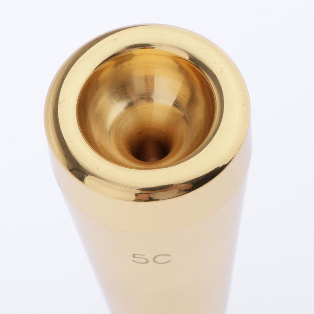 High Quality Trumpet Mouthpiece 5C for Parts Accessories Golden