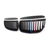 BBJH7 MAGICKIT Kidney Grill Gloss Black with M-Color Fins Glossy Black ABS For BMW 3 Series E90 Sedan 4-DOOR 2005-2008 CAR Accessories