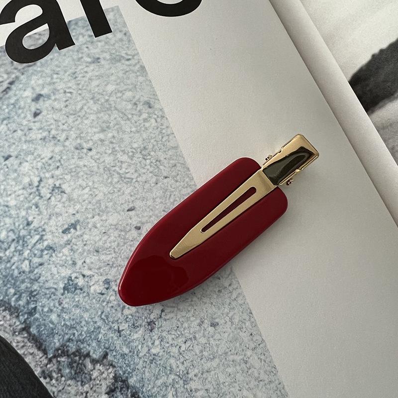 Clips de Păr din Acetate Stil Coreean Fără Șifonare pentru Femei - Accesoriu Elegant pentru Breton Lateral și Machiaj