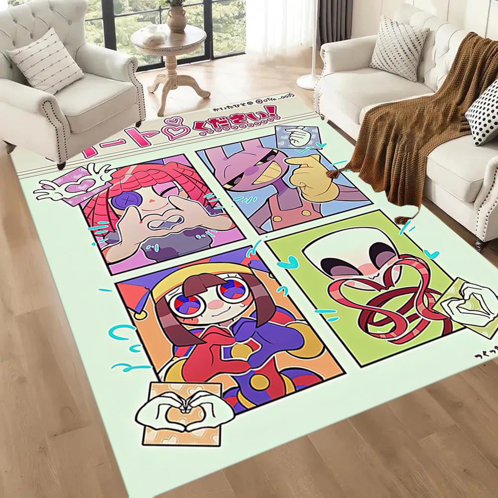 Digital Circus Carpet Design For Game Room Dormitory Outdoor Bedrooms Antislip Rug Decorate Offices Wedding Party Gift