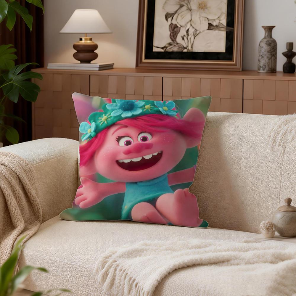 Kids Trolls Cushion Cover Cushion Cover Set 4Pcs 50x50 45x45 40x40 Pillowcase Decorative Sofa Home Decor