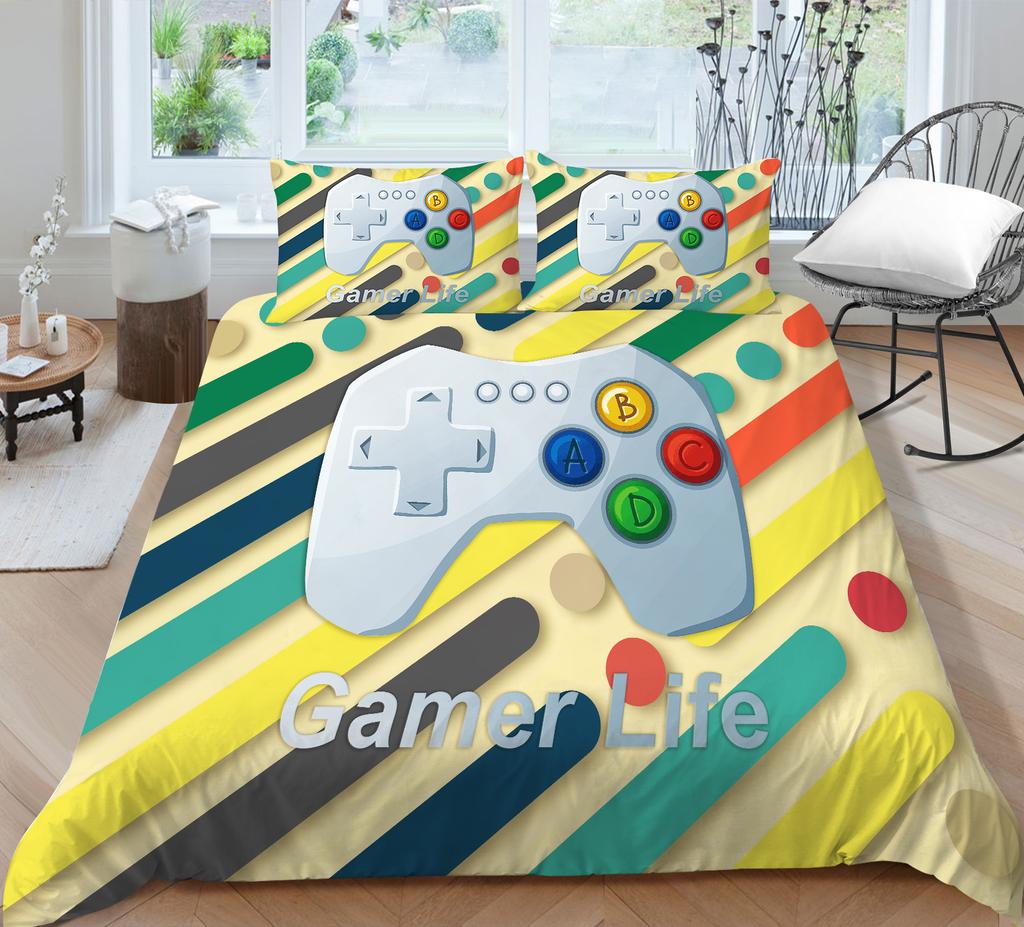 Game Mouse Zestaw pościeli domowej Poszwa na kołdrę i poszewka na poduszkę Sypialnia Pościel domowa Pełnowymiarowa zmywalna Wygodna poszewka na kołdrę Poszewka na poduszkę