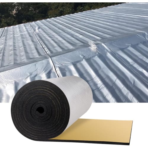 DeeKwee Aluminum Heat Shield Sheet, Insulation Board, 5/7mm Thick Aluminum Sheet Thermoplastic, Aluminum Foil Adhesive Protective Sheet, Self-Adhesive