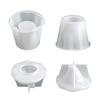 Seasonal Candle Cup Casting Mould , White 2 Piece Candle Jar Mould and Pointed Hat Lid Set for DIY Gypsum Table Display in Craft Project Use